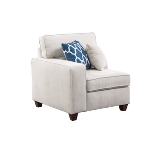 Rene - Sectional Sofa With Ottoman - Beige
