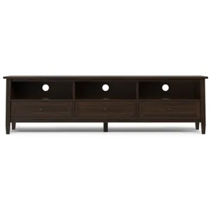Warm Shaker Warm - Shaker 72\" Low TV Media Stand - Tobacco Brown