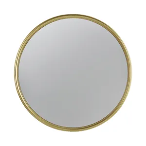 Round Mirror, Circle Mirror With Iron Frame For Living Room Bedroom Vanity Entryway Hallway - Gold