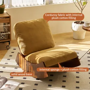Comfortable Glider Rocking Chair, High-Quality Upholstery Glider Chair, Solid Wood Frame, Perfect Fo