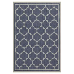 Sunshine - 2\'7\" X 7\'3\" Indoor / Outdoor Area Rug - Blue - Polypropylene