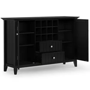 Bedford - Sideboard Buffet and Wine Rack - Black