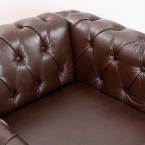 1 Seater Sofa For Living Room - Brown PU