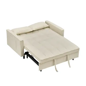 Upholstered Broaching Machine, Plank Support, Upholstered Frame Broaching Machine, Twin Bed - Beige