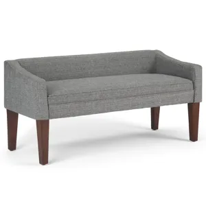 Parris - Upholstered Bench - Pebble Grey
