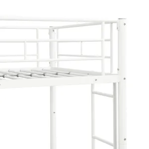 Twin Over Twin Metal Bunk Bed - White