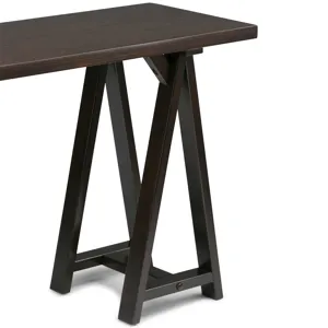 Sawhorse - Console Sofa Table - Dark Chestnut Brown