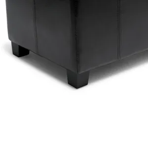 Dover - Storage Ottoman Bench - Midnight Black