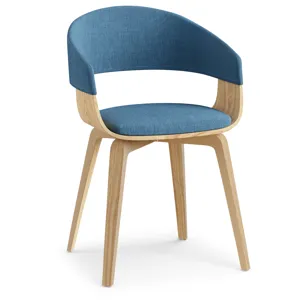 Lowell - Bentwood Dining Chair - Blue / Light Brown