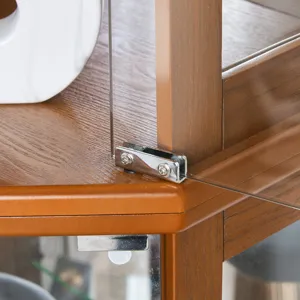 6 Shelf Corner Curio Display Cabinet With Lights, Mirrors And Adjustable Shelves (E26 Light Bulb Not