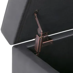 Oregon - Storage Ottoman Bench with Tray - Stone Grey