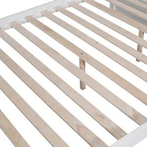 Full Over Full Bunk Bed With 2 Drawers And Multi - Layer Cabinet - White