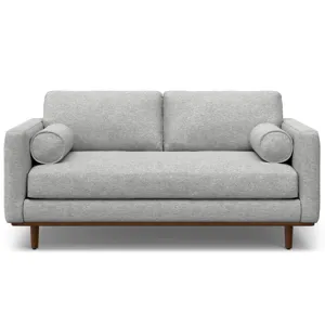 Morrison - 72\" Sofa and Ottoman Set - Mist Gray