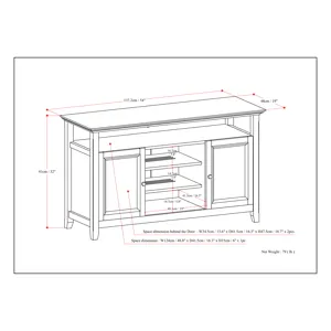 Amherst - TV Media Stand - Hickory Brown