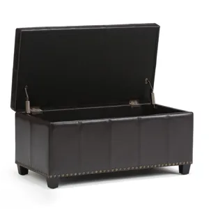 Amelia - Storage Ottoman Bench - Tanners Brown