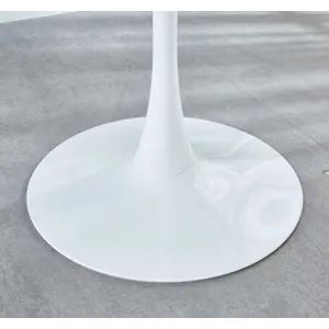 5 Piece Dining Set (MDF Table And 4 Fabric Chairs) - White