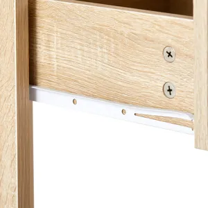 15.75\" Rattan End Table With Drawer, Modern Nightstand, Side Table For Living Room, Bedroom - Natur