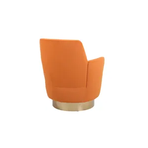 Velvet Swivel Barrel Chair, Swivel Accent Chairs Armchair For Living Room, Reading Chairs For Bedroo