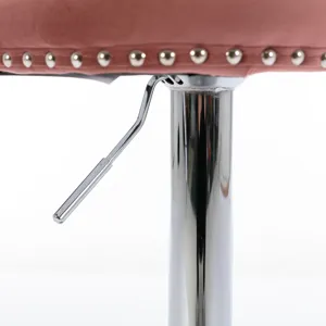 Swivel Velvet Barstools Adjusatble Seat Height From 25-33\", Modern Upholstered Chrome Base Bar Stoo