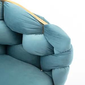 Luxury Modern Simple Leisure Velvet Single Sofa Chair Bedroom Lazy Person Household Dresser Stool Ma