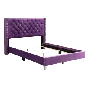 Julie - G1921-QB-UP Queen Upholstered Bed - Purple
