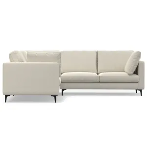 Ava - Mid Century Corner Sectional Sofa - Cream