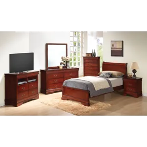 Louis Phillipe - G3100E-TB3 Twin Bed - Cherry