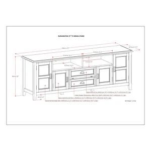 Burlington - 72\" TV Media Stand - Black
