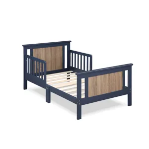 Connelly - Reversible Panel Toddler Bed - Midnight Blue/Vintage Walnut