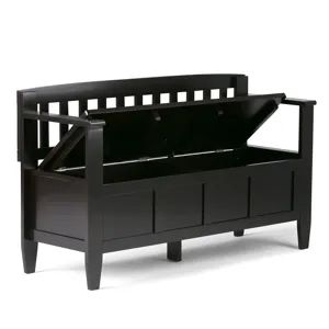 Brooklyn - Entryway Storage Bench - Coffee Brown