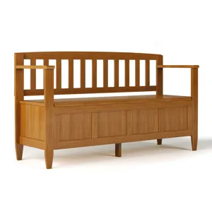 Brooklyn - Entryway Storage Bench - Light Golden Brown