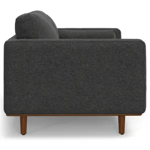Morrison - 72\" Sofa and Ottoman Set - Charcoal Gray