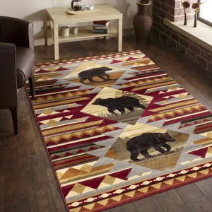 Nature\'s Nest - GC_CBL3001 Multi 2\' x 7\' Lodge Area Rug