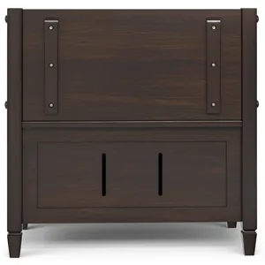 Connaught - Small Entryway Storage Bench - Chestnut Brown