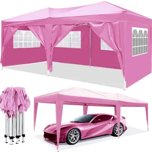 10\'X20\' Ez Pop Up Canopy Outdoor Portable Party Folding Tent With 6 Removable Sidewalls + Carry Ba