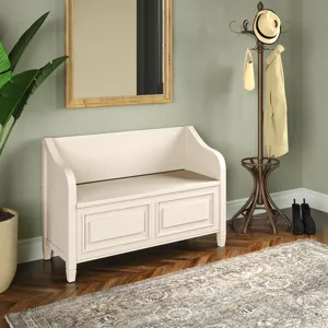 Connaught - Entryway Storage Bench - Antique White