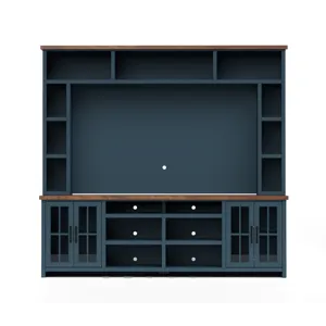 Nantucket - 96" TV Stand - Blue Denim / Whiskey