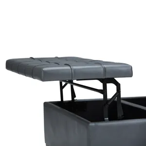 Harrison - Coffee Table Storage Ottoman - Stone Grey