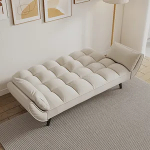 Sofa Soft Two Armrests Throw Pillow Pillow Comfortable Fit Apartment Bedroom Small Space - Beige