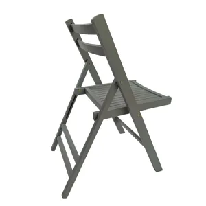 Folding Special Event Chairs, Foldable Style (Set of 4) - Gray