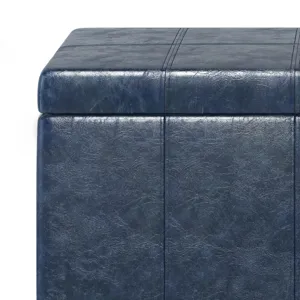 Dover - Storage Ottoman Bench - Denim Blue
