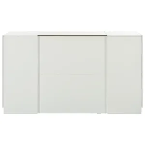 Modern Luxury Multi-Functional Island Vanity Dresser And Storage Cabinet With Glass Tabletop, Displa