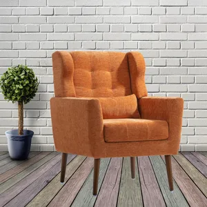 Modern Accent Chair, Chenille Arm Chairs For Living Room, Upholstered Mordern Armchair, Comfy Soft P