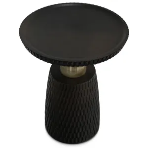 Breanna - Side Table - Black, Gold