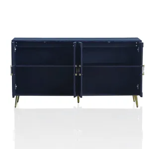 Modern Lacquered 4 Door Wooden Cabinet Sideboard Buffet Server Cabinet Storage Cabinet, For Living R