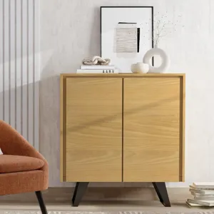 Lowry - Medium Storage Cabinet - Oak Veneer