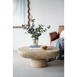 Oval Coffee Table - Cream
