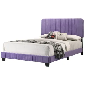 Lodi - G0502-QB-UP Queen Bed - Purple