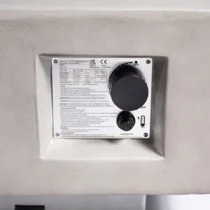 60\" Concrete Fire Pit Table - Light Gray