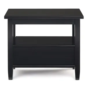 Warm Shaker - Narrow Side Table - Black